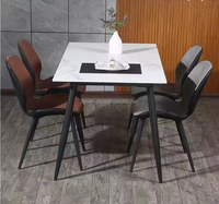Meubles de luxe en céramique pierre métal table et chaise de salle à manger restaurant tables à manger en marbre
