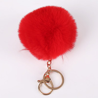 Porte-clés Pompon en Fausse Fourrure Douce de Haute Qualité, Breloque de Sac Colorée et Moelleuse, Accessoire de Mode