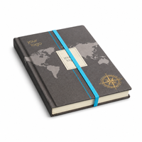 Großhandel A5 Hardcover Notizbuch mit individuellem Logo, Goldprägung, liniertes Journal/Planer für Büro, Schule und Geschäftsförderung