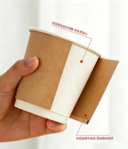 Vasos de Papel Kraft Blancos Desechables Compostables de 8, 12 y 16 oz, de Pared Simple, para Llevar, con Tapas y Fundas Personalizadas para Café Caliente - Product Image 5