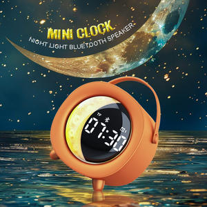 Réveil pour enfants avec haut-parleur, lumière nocturne RVB, machine à <span class=keywords><strong>bruit</strong></span> portable, design portable, mini réveil rechargeable BT pour les voyages - Product Image 1