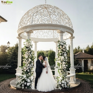 Gazebo <span class=keywords><strong>de</strong></span> pérgola <span class=keywords><strong>de</strong></span> mármol simple para exteriores con decoración comercial - Product Image 5