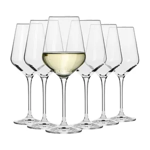 Copa de vidrio transparente para beber, vaso de vástago largo, vaso de vino blanco único creativo para fiesta de boda, aniversario