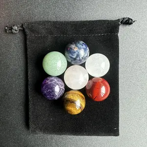 Set batu Chakra 7 batu akik penyembuhan kristal alami mata harimau mawar kuarsa amethyst lapis lazuli set Batu manik batu akik merah