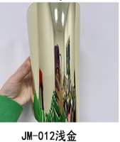 Film plastique opaque souple PP/PET/PVC doré/argenté, effet miroir holographique iridescent moderne pour la décoration intérieure, hôpitaux et hôtels