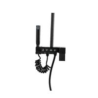 Ensemble de robinetterie de douche minimaliste avec poignée à levier unique et design mural pour salle de bain contemporaine