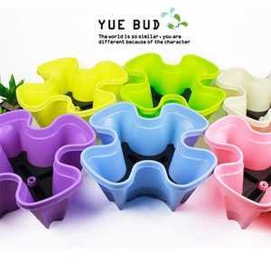 친환경 모던 다층형 소형 네잎꽃 모양의 실내/외 겸용 화분 - Product Image 3