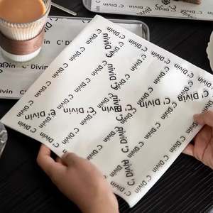 Papier d'emballage alimentaire résistant à l'huile, design personnalisé, pour pain, sandwich, hamburger - Product Image 4