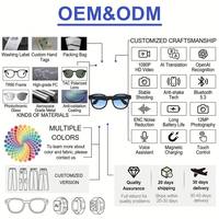 Lunettes intelligentes de mode avec IA, caméra 200W, verres autochromiques, transmission Wi-Fi, chat vidéo, casque intelligent portable et fonction de traduction