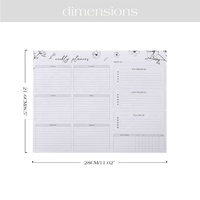 Bloc-notes de planification hebdomadaire Hongbo 8,5 x 11 avec 4 designs, prêt à être expédié pour la vie quotidienne/les affaires et personnalisable