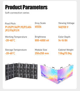 สำหรับแผงวิดีโอวอลล์ LED กันน้ำกลางแจ้ง P2.9/P3.91 HDR10+ สี 10 บิต อัตรารีเฟรช 3840Hz สำหรับการเช่าใช้งานบนเวทีโฆษณา - Product Image 4