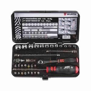 Mới & độc đáo wuerth 1/4-inch + 1/2-inch ổ cắm cờ lê thiết lập 096509059 cho hội thảo các ứng dụng và sử dụng điện thoại di động - Product Image 2