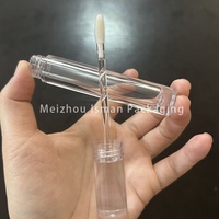 ISMAN Flacon de mascara transparent de 5 ml, tube d'emballage rond vide pour gloss à lèvres, sérum pour cils, gel pour sourcils, logo personnalisé