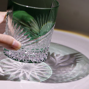 8oz Style japonais Edo Kiriko Design coupe à la main motif grue verte <span class=keywords><strong>verre</strong></span> cristal whisky gobelet <span class=keywords><strong>verre</strong></span> vintage pour vin et eau - Product Image 2