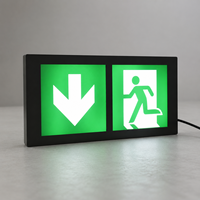 Panneau de signalisation LED d'urgence pour sortie de secours, boîte lumineuse directionnelle éclairée pour couloir de bâtiment public