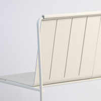 Fauteuil de salon extérieur surdimensionné minimaliste de 37 pouces, banc de patio moderne à cadre en traîneau pour petit espace, appartement, jardin