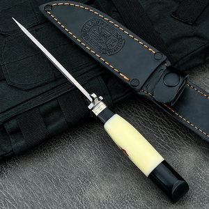 Couteau fixe de survie et de camping en plein air, lame en acier 440C et manche en résine, couteau EDC pour légumes et fruits, outil portable quotidien OEM. - Product Image 2