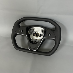 พวงมาลัย Cybertruck Yoke Volant สำหรับรถยนต์ <span class=keywords><strong>Tesla</strong></span> <span class=keywords><strong>Model</strong></span> <span class=keywords><strong>3</strong></span> และ <span class=keywords><strong>Model</strong></span> Y ปี 2019 2020 <span class=keywords><strong>2021</strong></span> <span class=keywords><strong>2022</strong></span> 2023 2024 - Product Image 1