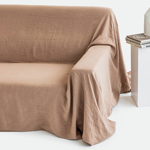 Capa de Sofá Premium para 3 Lugares em Algodão Lavado com Mistura de Linho, Capa para Sofá Seccional - Product Image 3