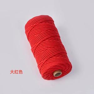 Cordón de algodón de macramé para manualidades, <span class=keywords><strong>tapiz</strong></span> tejido a mano de 3mm y 4mm con acabado trenzado para zapatos, bolsos, ropa, decoración textil para el hogar - Product Image 5