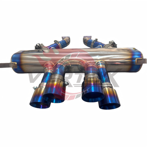 Vortex Racing <b>Titanium</b> Exhaust fits G80 M3 G82 M4 S58 Valvetronic Catback Performance Muffler MP Style Burned Blue Pipe - Product Image 3