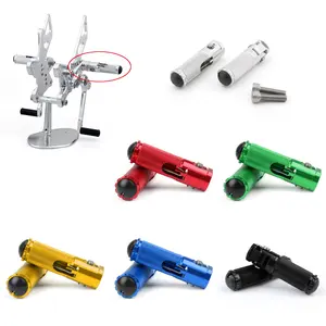 Piquetas plegables CNC para motocicleta, reposapiés, juego trasero, carreras, Universal