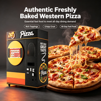 Machine à pizza automatique d'extérieur avec écran tactile intelligent 32/55 pouces, surveillance à distance et capacité de 72 pièces
