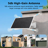 Caméra de surveillance solaire 4G Conda Tuya S10 avec audio bidirectionnel sans fil, cloud, Wi-Fi, batterie rechargeable, grand angle et projecteur, compatible carte SIM 4G
