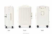 Ensemble de bagages à coque rigide en PC, fabrication directe usine OEM ODM, 20/24/28 pouces, valise à roulettes avec port de charge USB et serrure TSA
