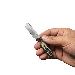 Cuchillo de Supervivencia y Caza de Acero de Damasco de Grado Industrial, Hecho a Mano, de Alta Calidad, con Hoja Fija Mini de Punta Caída y Mango de Madera OEM - Product Image 4