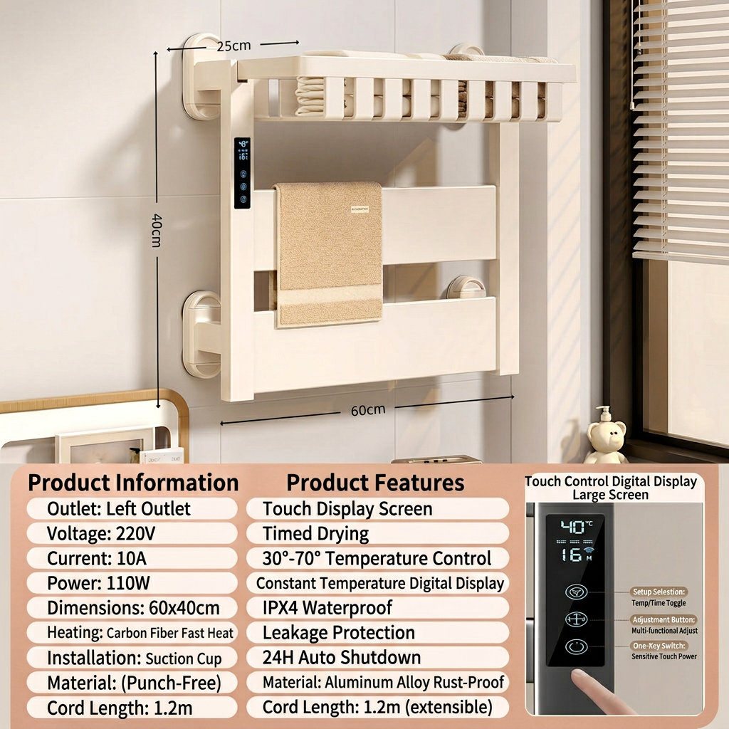 Suction cup-cream wind-6040-digital folding-left line