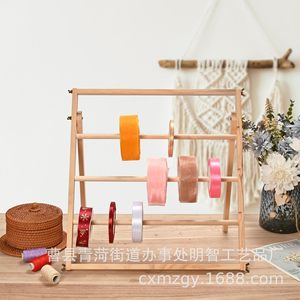 Expositor de madera de 5 niveles desmontable para cintas, para floristería, almacenamiento y embalaje. - Product Image 2
