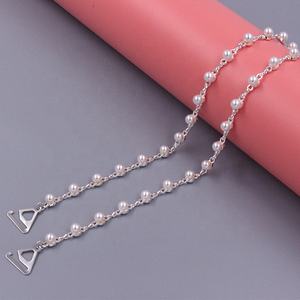 เสื้อชั้นในสัมผัสไหล่กันลื่นโลหะลูกปัดไข่มุกแฮนด์เมดราคาส่ง HJR-206 - Product Image 6