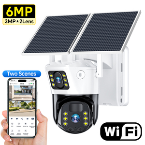 Cámara WiFi Inalámbrica con Energía Solar O-KAM de 6MP, Cámara PTZ 4K, Seguridad para Exteriores, Tarjeta <span class=keywords><strong>SIM</strong></span> 4G, Cámara CCTV Solar - Product Image 1