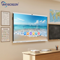 INGSCREEN 55 POUCES Partage d'écran sans fil 120hz Android14 tableau blanc affichage numérique interactif blanc carte intelligente écran plat