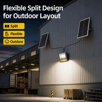 Lámpara Solar de Patio de Alto Lumen, IP66 Impermeable, Encendido/Apagado Automático al Anochecer/Amanecer, Diseño de Fábrica, Soporte para Construcción, Venta al por Mayor, OEM, ODM