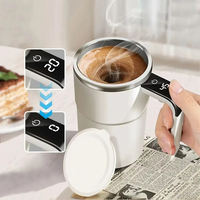 Gobelet mélangeur automatique en acier inoxydable de qualité alimentaire personnalisable, gobelet à lait, gobelet à café avec affichage LCD de la température