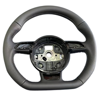 Volant en cuir à fond plat pour Audi A1 A3 A4 A5 A6 A7 A8 B7 B8 B9 B8.5 C6 C7 C8 S3 S4 S5 Q5 Q7 RS5 RS3 R8 TT TTRS
