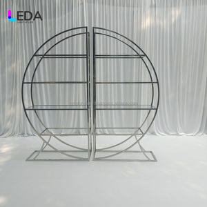 LEDA Mur de bougies de mariage professionnel à structure circulaire en métal personnalisé pour la décoration d'événements - Product Image 1