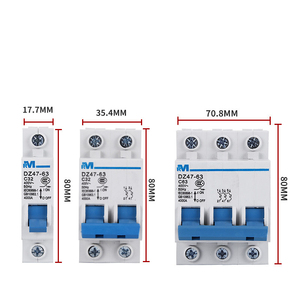 Disjoncteur automatique de haute qualité MCB DZ47-63 230V 400V 1P2P3P4P 6A10A16A20A25A32A 50Hz à boîtier moulé - Product Image 5