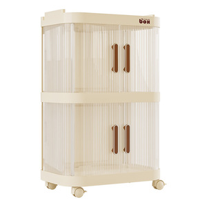 Free Installation Multi-layer Detachable Foldable <strong>Plastic</strong> <strong>Storage</strong> <strong>Bins</strong> for Snack Cabinet Kitchenware Bathroom Use - Product Image 1