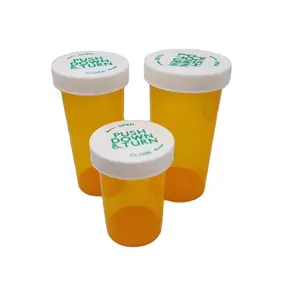 Emballage de pilule orange pour la sécurité des enfants, flacon de médicament, flacon étanche, petit récipient étanche