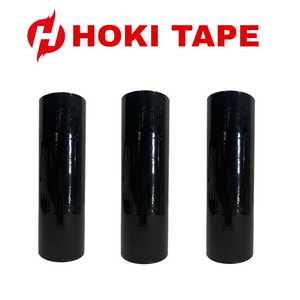 ฟิล์มพลาสติก LLDPE ยืดได้สีดำขนาด25ซม. x 100ม. ม้วนโลโก้มันวาวขนาด30ซม. 50ซม. สำหรับร้านขายของชำทุกความต้องการบรรจุภัณฑ์ - Product Image 4