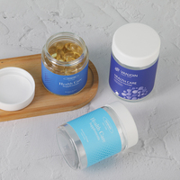 Flacon en verre cylindrique hermétique pour compléments alimentaires, comprimés, vitamines, 60 ml, 120 ml, 150 ml, 180 ml avec bouchon à vis noir ou blanc
