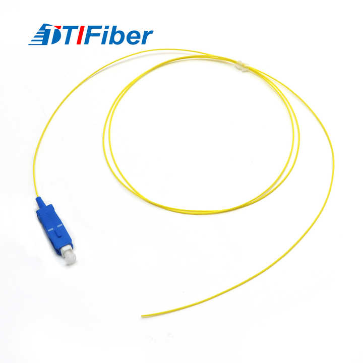 Yellow Simplex Single Mode Fiber Optic Pigtail with SC PC UPC APC Male ...