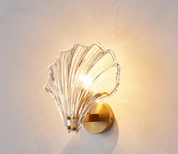 Lampe de salle de bain en cristal, décoration d'intérieur, lampe murale de chevet en cuivre montée en coin