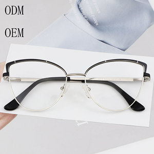 Của phụ nữ kim loại mạnh mẽ Cat Eye Kính <span class=keywords><strong>Frames</strong></span> in thiết kế chống bức xạ kim cương màu đỏ chất liệu hợp kim cho kính đọc sách - Product Image 2