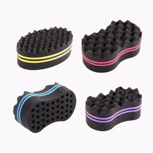 Hot Sale Magic Twist Hair Curl Sponge Wave Twist Brush Two-Side Afro Curling Sponge para homens negros