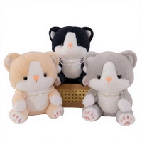 Boneka Kucing Plush Kustom Grosir Warna Kuning Hitam dan Abu-abu, Hadiah Anak-anak, Lembut dan Nyaman, Boneka Mesin Cakar Kartun