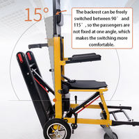 Grandes chaises d'escalier électriques pliables en aluminium pour le transport des personnes âgées, la réadaptation et les fournitures thérapeutiques